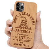 Don't Tread On Me Wood Phone Case